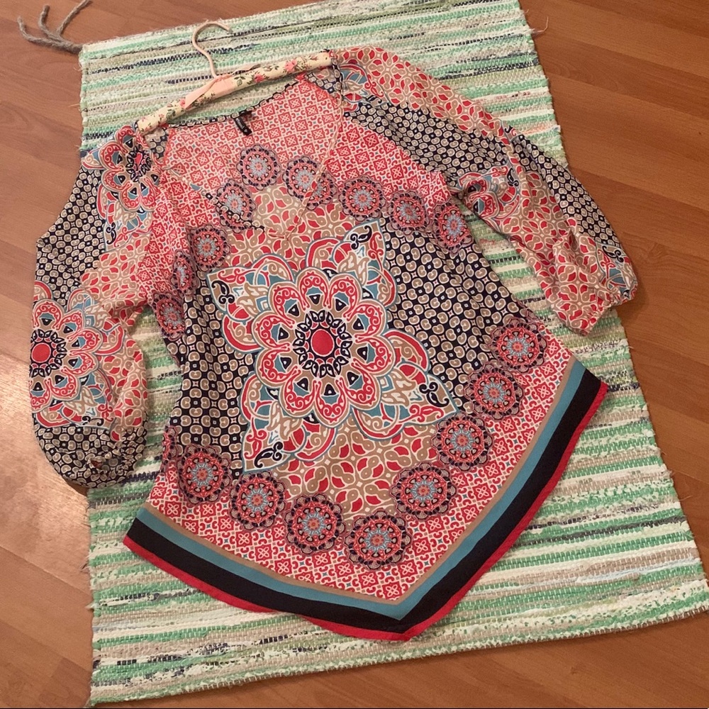 Bright Paisley Blouse Size L
